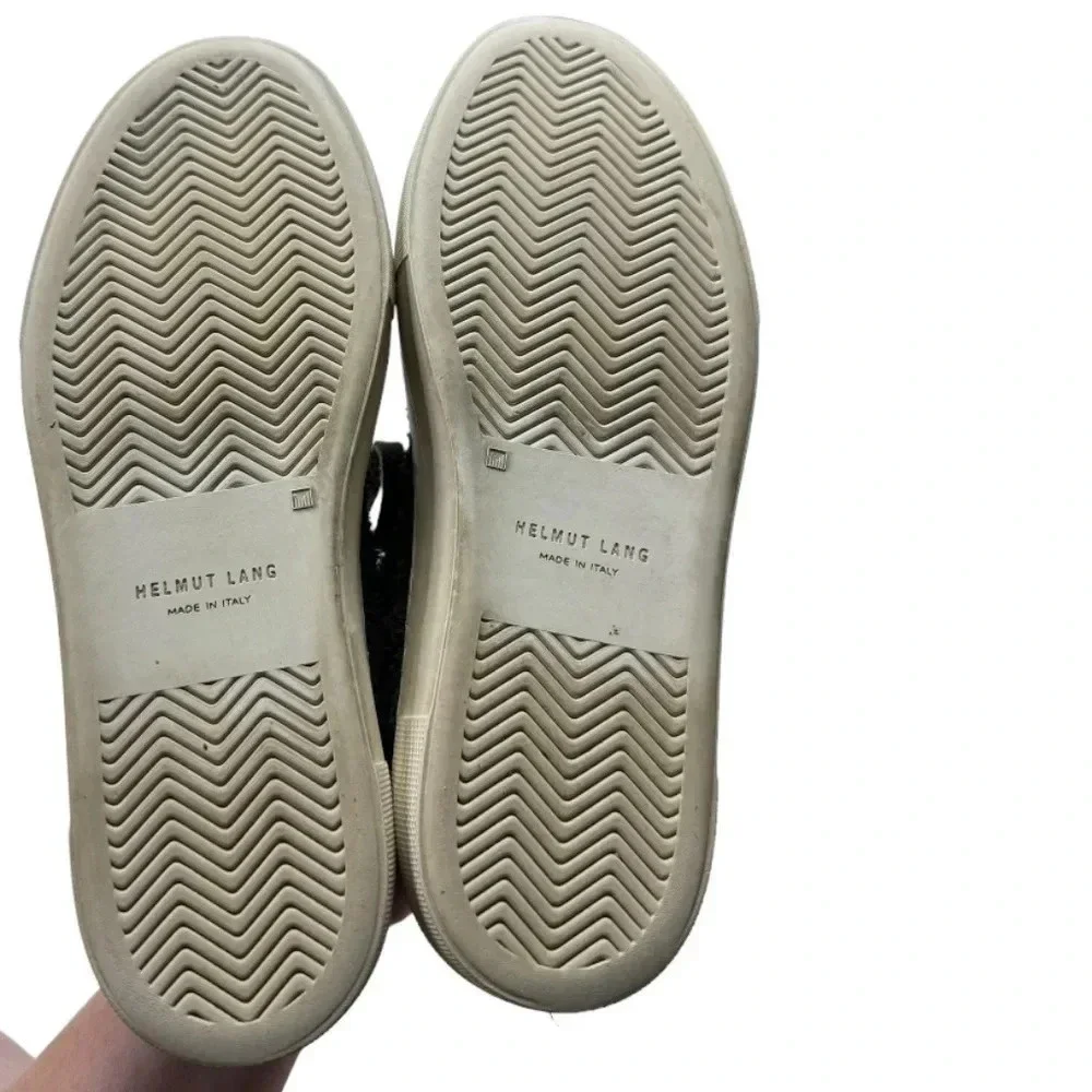 Helmut Lang Distressed Suede Platform Sneakers